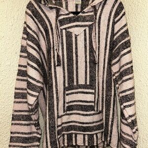 Striped Hooded Baja Sweater